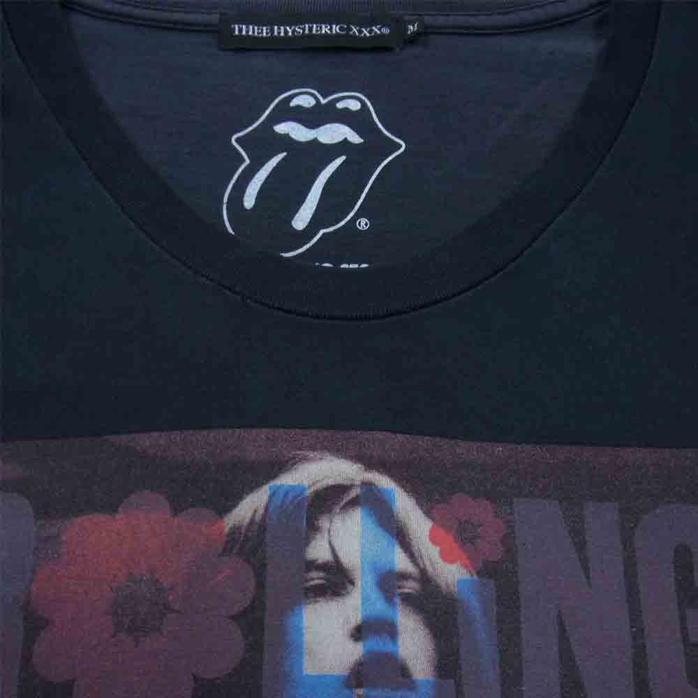 HYSTERIC GLAMOUR ヒステリックグラマー 0652CT01 ×ROLLING STONES ローリング ストーンズ プリント 半袖 Tシャツ ブラック系 M【中古】
