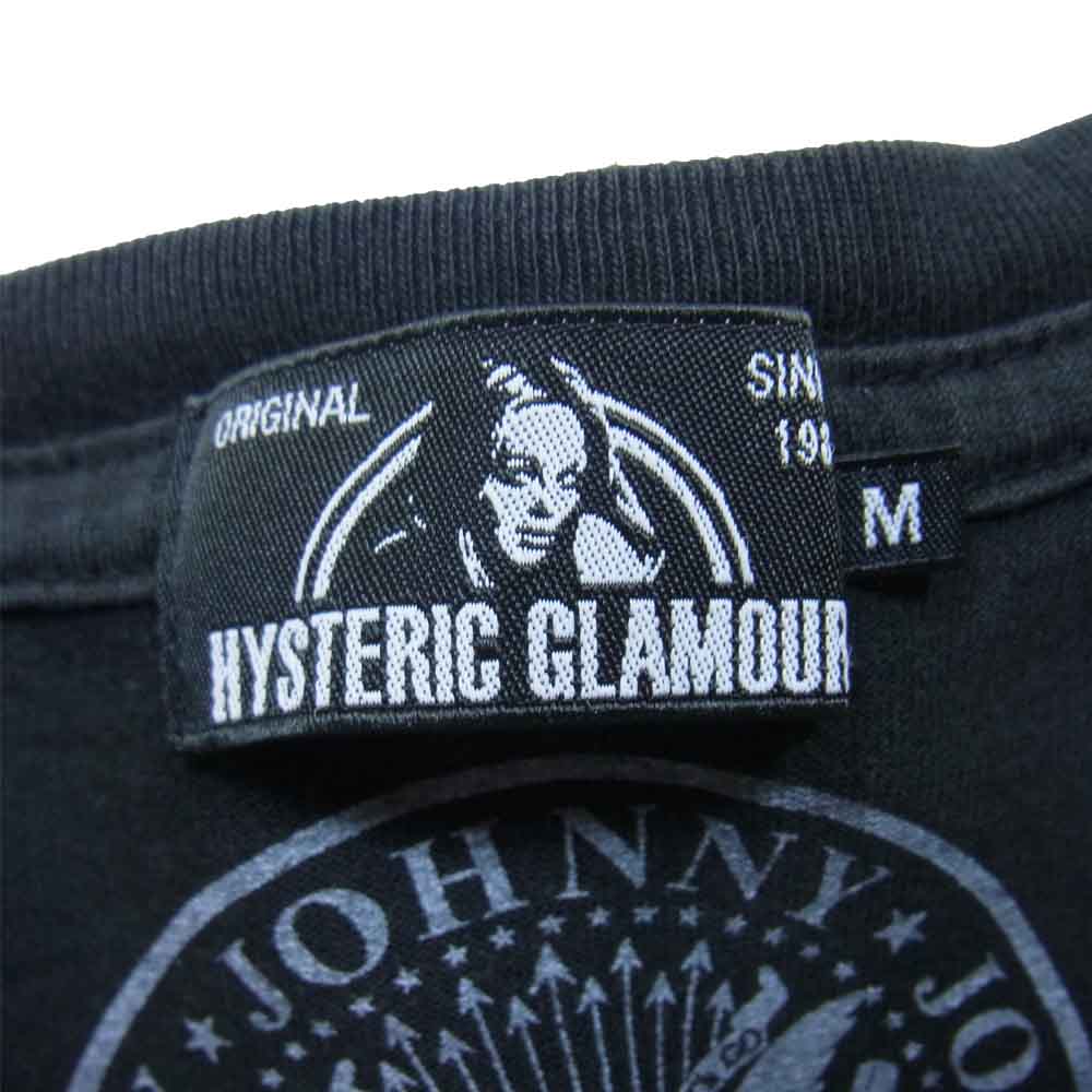 HYSTERIC GLAMOUR ヒステリックグラマー 0253CT13 RAMONES ラモーンズ NYC SUBWAY’75 プリント 半袖 Tシャツ ブラック系 M【中古】