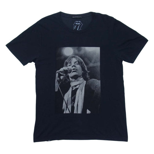 HYSTERIC GLAMOUR ヒステリックグラマー 0663CT09 ROLLING STONES ローリング ストーンズ ミックジャガー プリント 半袖 Tシャツ ブラック系 M【中古】