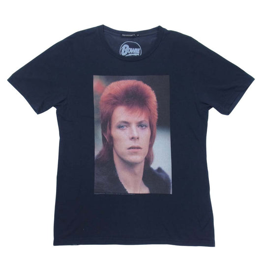 HYSTERIC GLAMOUR ヒステリックグラマー 0661CT15 DAVID BOWIE 1972 デヴィッド ボウイ プリント 半袖 Tシャツ ブラック系 M【中古】