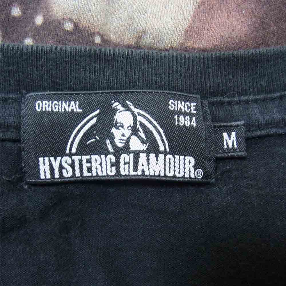 HYSTERIC GLAMOUR ヒステリックグラマー 02183CT26 BUNKER’77 ROUND2 バンカー 77 ラウンド 2 プリント 半袖 Tシャツ ブラック系 M【中古】