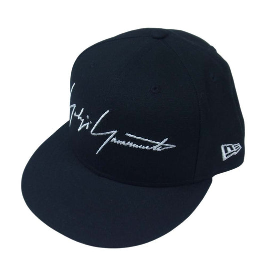 Yohji Yamamoto ヨウジヤマモト POUR HOMME プールオム × NEW ERA ニューエラ 59FIFTY CAP ロゴ ベースボール キャップ ブラック系 7 1/2(59.6cm)【美品】【中古】