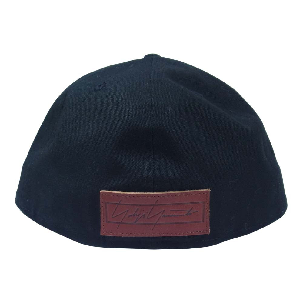 Yohji Yamamoto ヨウジヤマモト POUR HOMME プールオム × NEW ERA ニューエラ 59FIFTY CAP ロゴ ベースボール キャップ ブラック系 7 1/2(59.6cm)【美品】【中古】