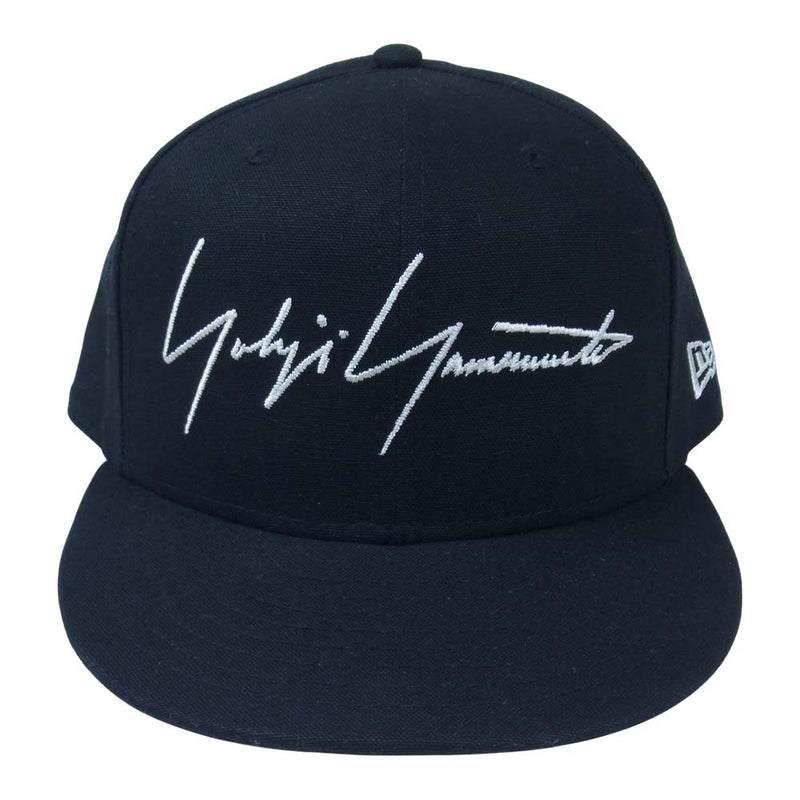 Yohji Yamamoto ヨウジヤマモト POUR HOMME プールオム × NEW ERA ニューエラ 59FIFTY CAP ロゴ  ベースボール キャップ ブラック系 7 1/2(59.6cm)【美品】【中古】