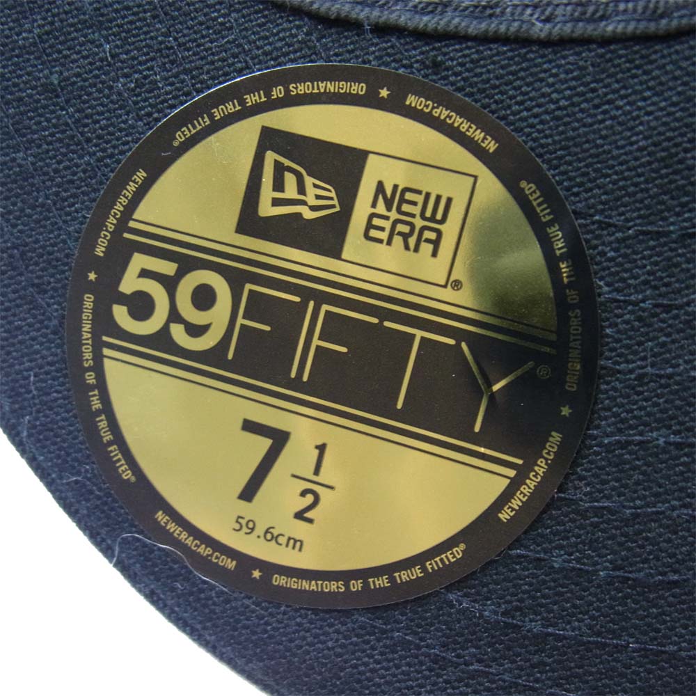 Yohji Yamamoto ヨウジヤマモト POUR HOMME プールオム × NEW ERA ニューエラ 59FIFTY CAP ロゴ ベースボール キャップ ブラック系 7 1/2(59.6cm)【美品】【中古】
