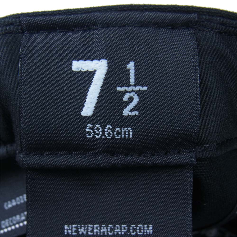 Yohji Yamamoto ヨウジヤマモト POUR HOMME プールオム × NEW ERA ニューエラ 59FIFTY CAP ロゴ ベースボール キャップ ブラック系 7 1/2(59.6cm)【美品】【中古】