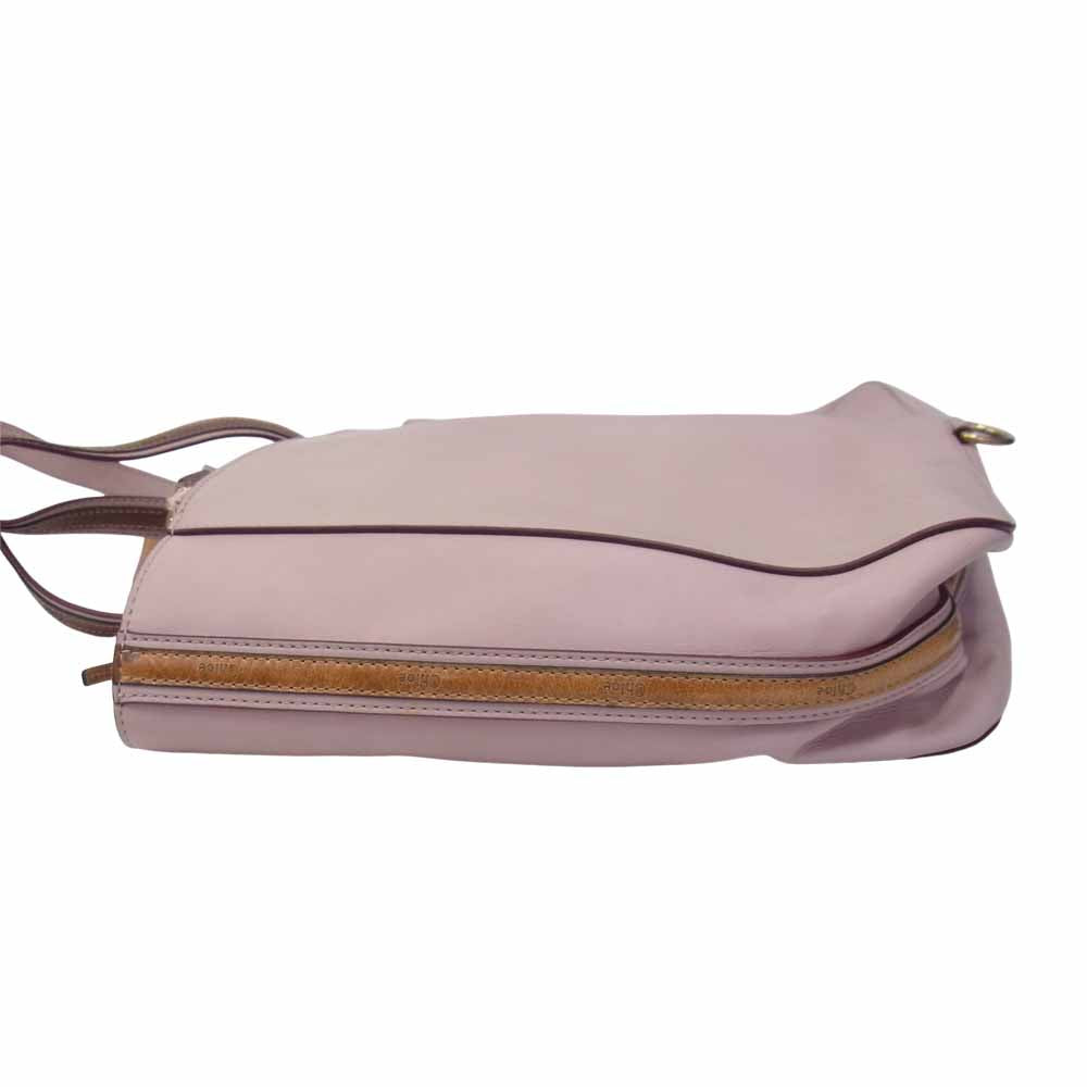 Chloe クロエ レザー トートバッグ ピンク系【中古】