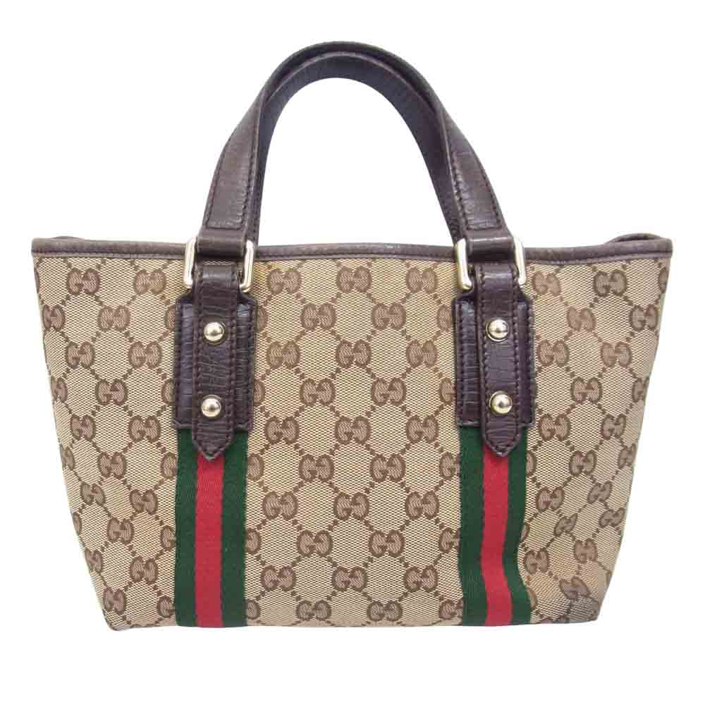 GUCCI グッチ 139261 002046 シェリーライン ミニトート ブラウン系【中古】