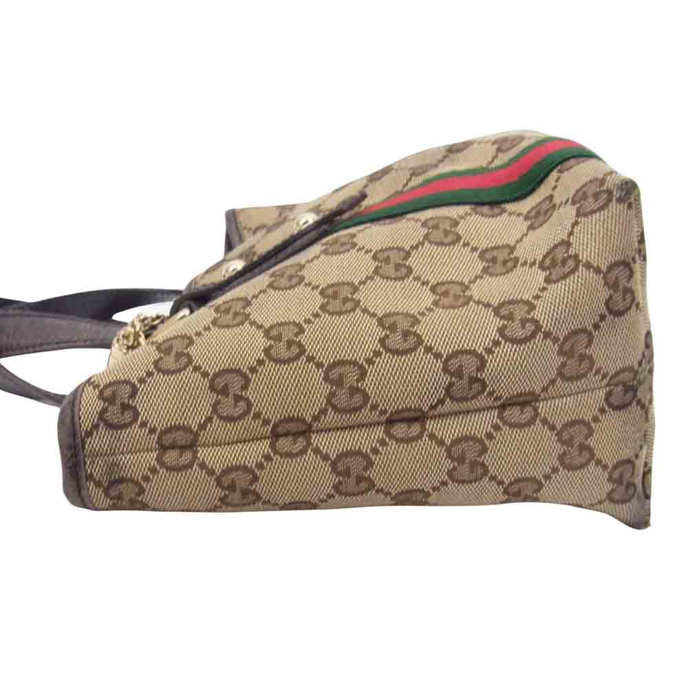 GUCCI グッチ 139261 002046 シェリーライン ミニトート ブラウン系【中古】