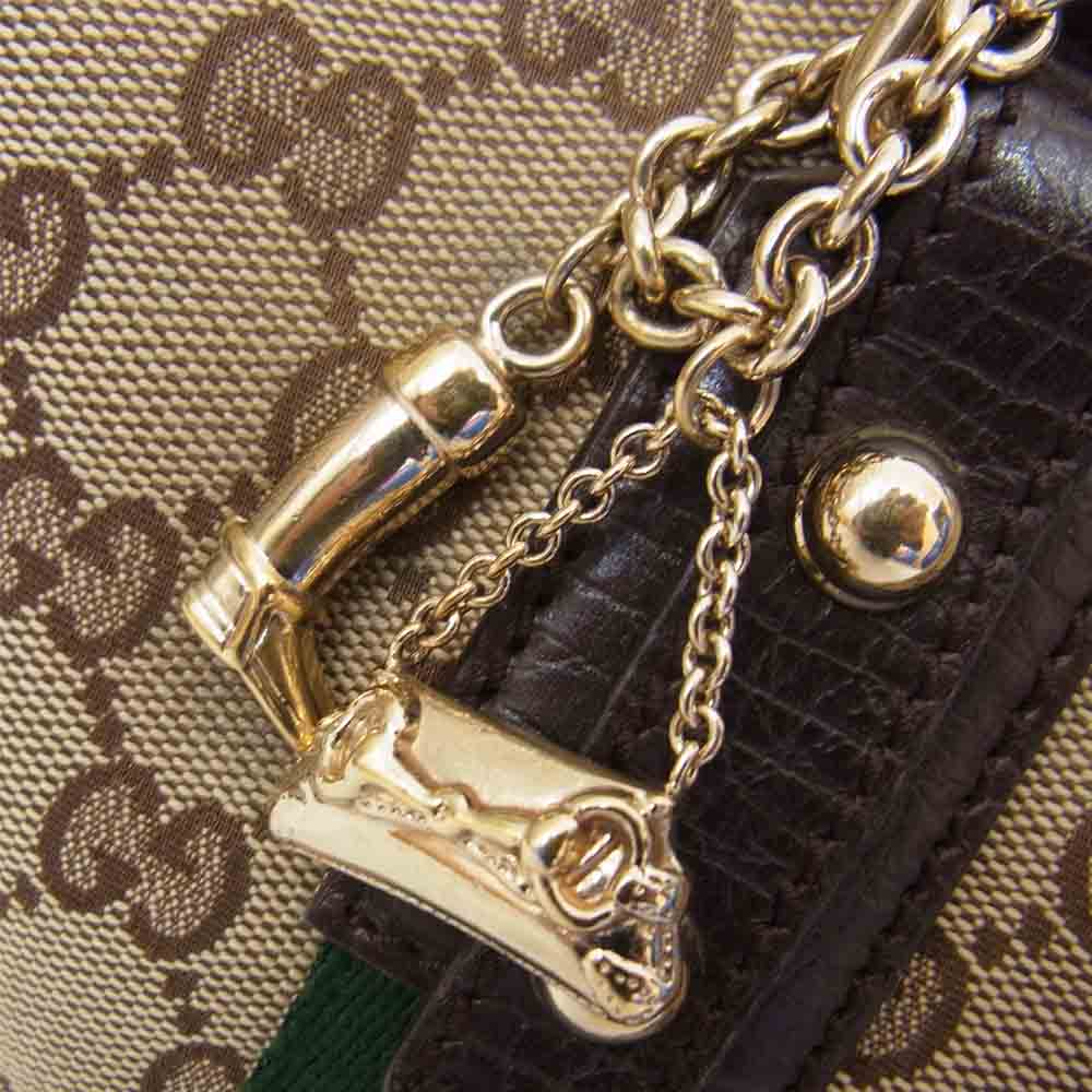 GUCCI グッチ 139261 002046 シェリーライン ミニトート ブラウン系【中古】