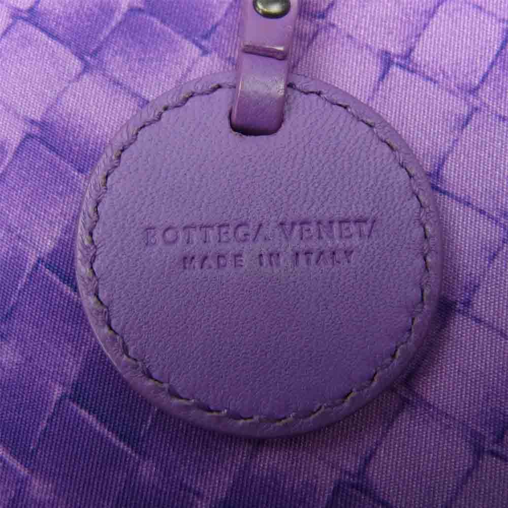 BOTTEGAVENETA ボッテガヴェネタ イントレチャート プリント トートバッグ パープル系【中古】
