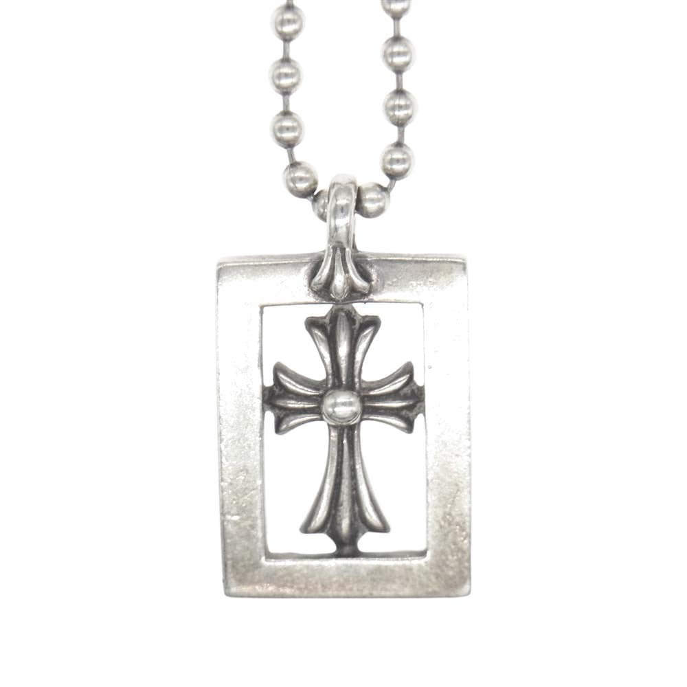 CHROME HEARTS クロムハーツ（原本無） フレームド オープン クロス チャーム ペンダント【中古】