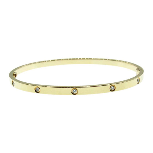 CARTIER カルティエ 【新品仕上げ済み】18KYG ラブ ブレス SM 10P ダイヤモンド ＃19 ゴールド系【極上美品】【中古】