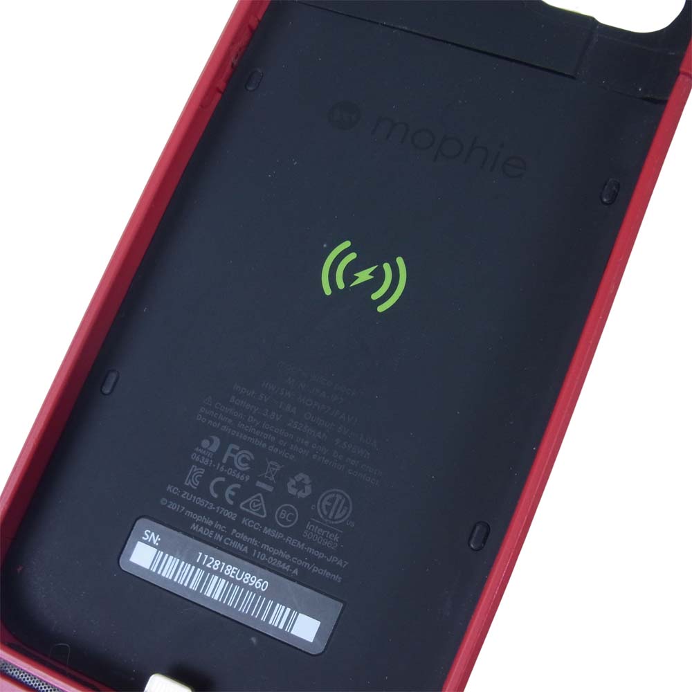 Supreme シュプリーム 18AW mophie iPhone 8 Juice Pack Air モバイルバッテリー ケース レッド系【中古】