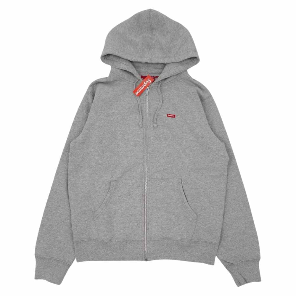 Supreme シュプリーム Small Box Zip Up Sweatshirt スモール ボックス ロゴ ジップアップ パーカー グレー系 M【極上美品】【中古】