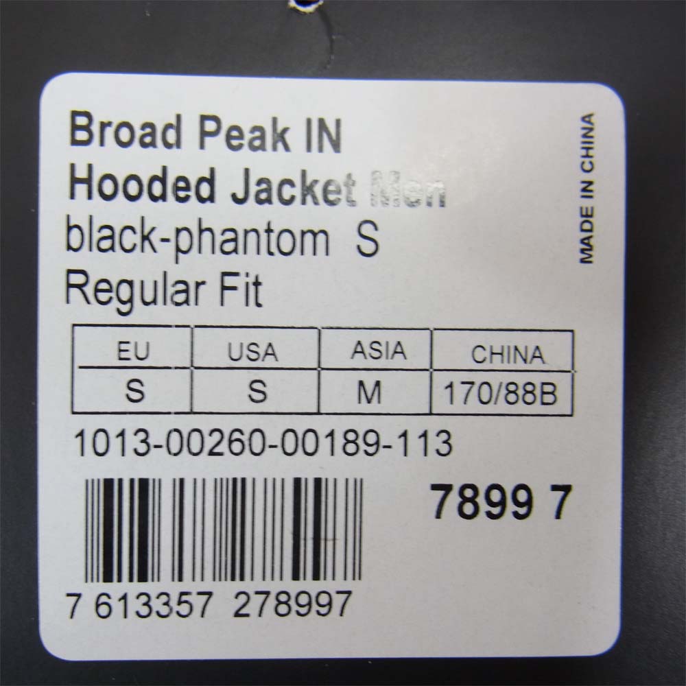 Mammut マムート 1013-00260 Broad Peak IN Hooded Jacket ブロードピーク フーデッド ジャケット ブラック系 M【美品】【中古】