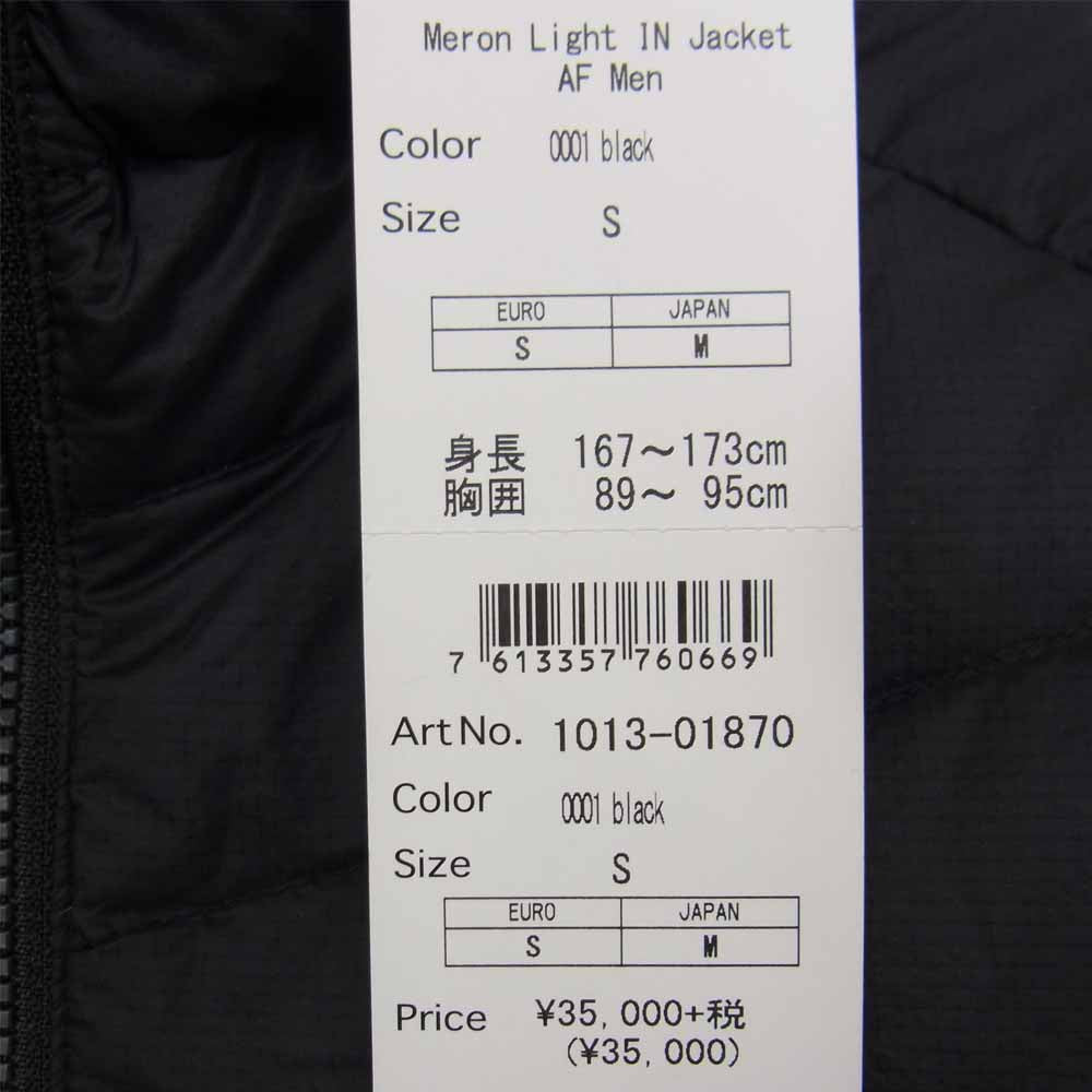 Mammut マムート 1013-01870 meron light in JK AF ライト ダウン ジャケット ブラック系 M【新古品】【未使用】【中古】