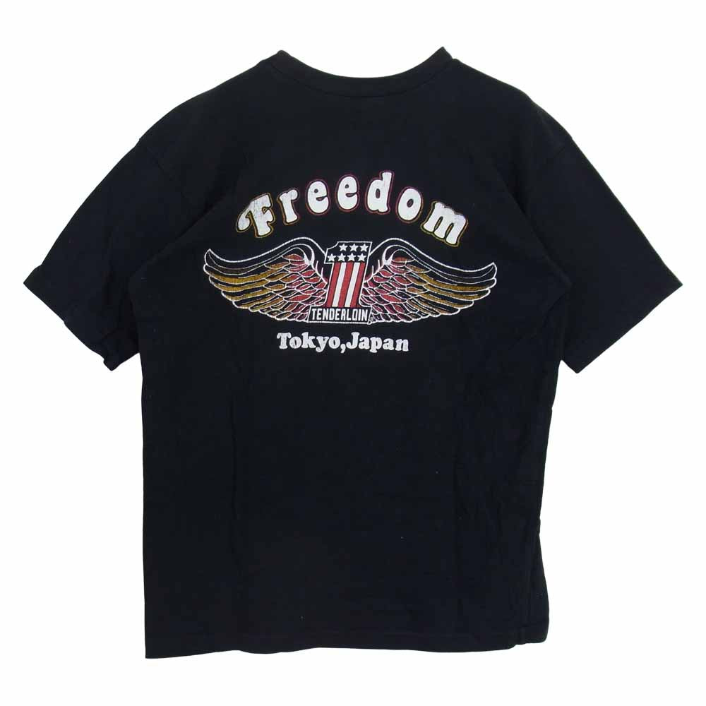 TENDERLOIN テンダーロイン T-TEE3 GOD FREEDOM TOKYO JAPAN プリント Tシャツ ブラック系 M【中古】