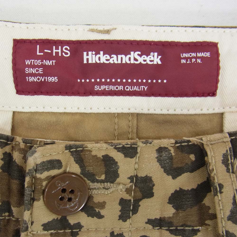 HideandSeek ハイドアンドシーク レオパード ショート ハーフ パンツ ショーツ ブラウン系 L【中古】