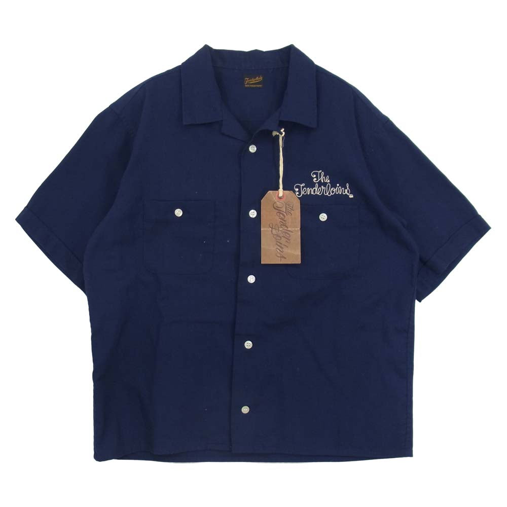 TENDERLOIN テンダーロイン T-BOWLS SHT SHORT 半袖 ボウリング シャツ ネイビー系 M【中古】