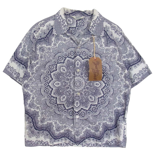TENDERLOIN テンダーロイン T-PAISLEY SHT ペイズリー 半袖 シャツ ネイビー系 M【中古】