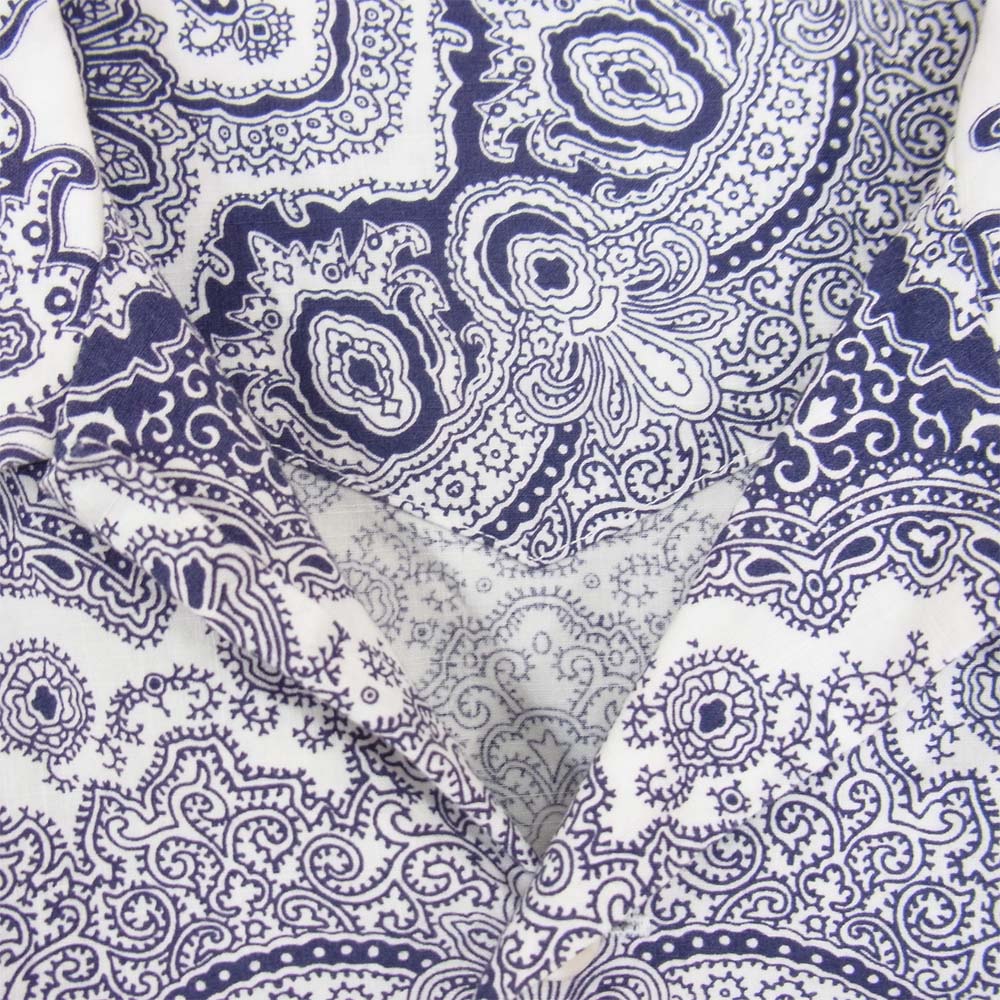 TENDERLOIN テンダーロイン T-PAISLEY SHT ペイズリー 半袖 シャツ ネイビー系 M【中古】