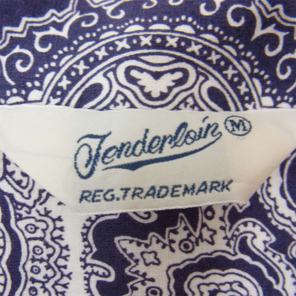 TENDERLOIN テンダーロイン T-PAISLEY SHT ペイズリー 半袖 シャツ ネイビー系 M【中古】