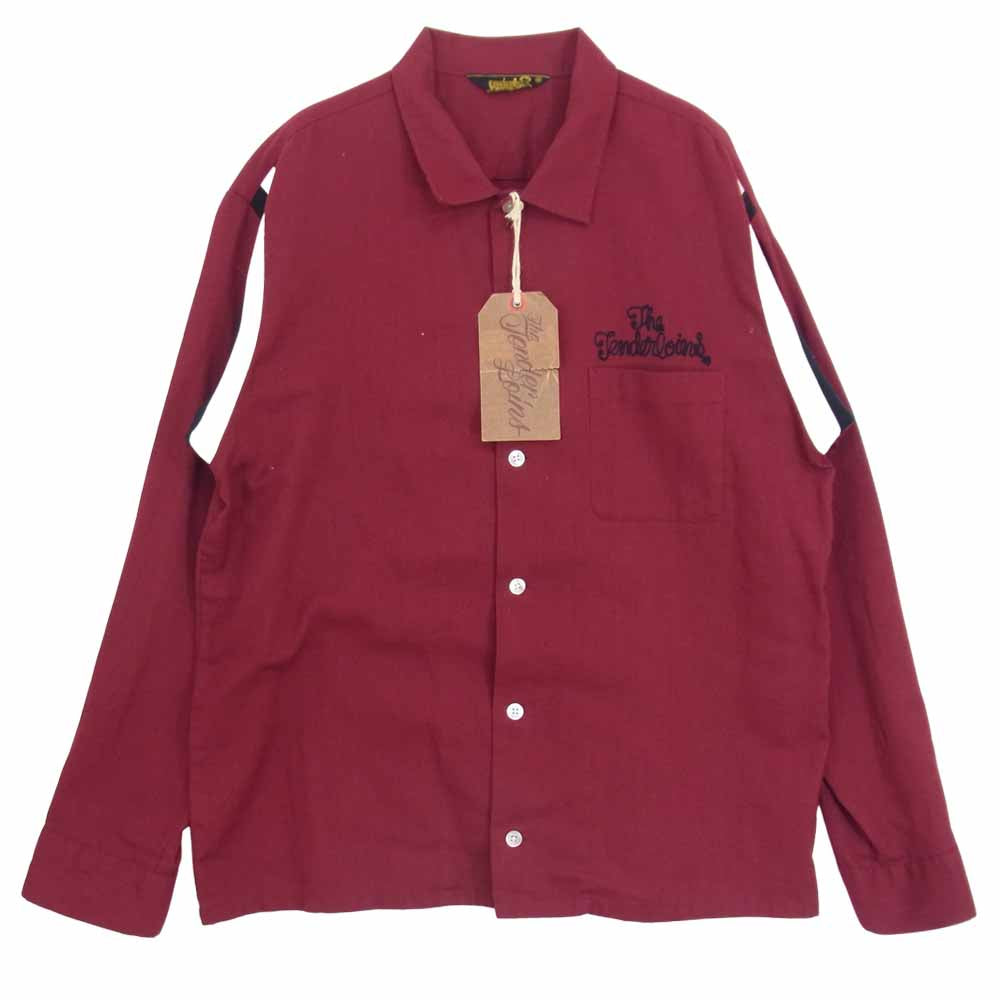 TENDERLOIN テンダーロイン T-BOWL L 長袖 ボウリング シャツ エンジ系 M【中古】