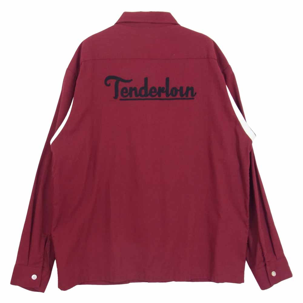 TENDERLOIN テンダーロイン T-BOWL L 長袖 ボウリング シャツ エンジ系 M【中古】