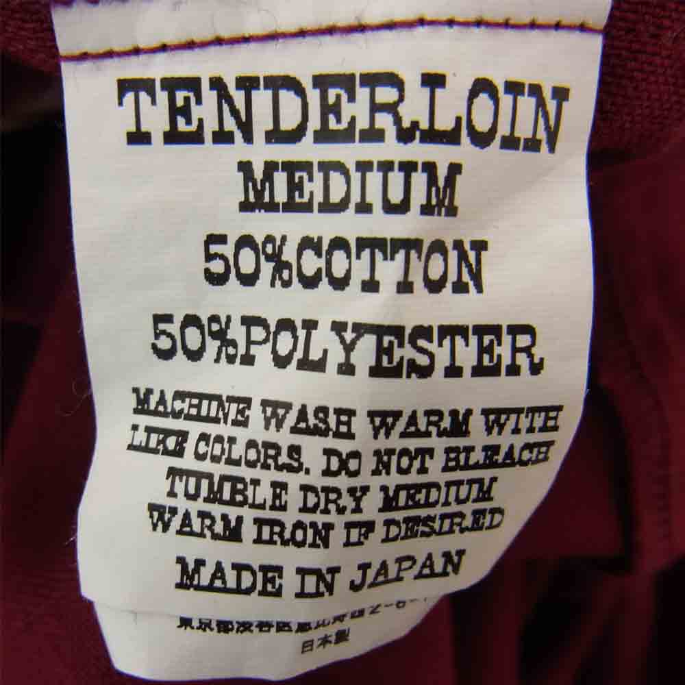 TENDERLOIN テンダーロイン T-BOWL L 長袖 ボウリング シャツ エンジ系 M【中古】