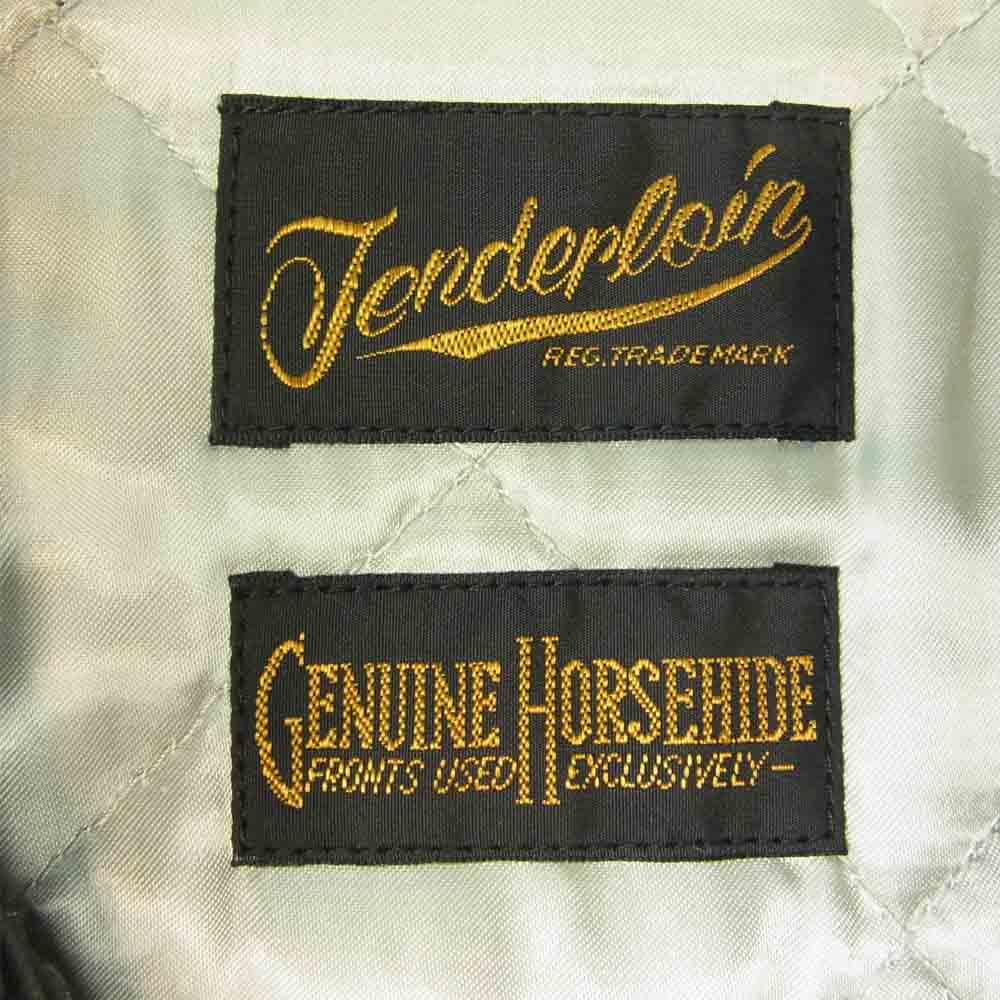 TENDERLOIN テンダーロイン T-HIDE S ホースハイド ショールカラー レザー ジャケット ブラック系 M【中古】