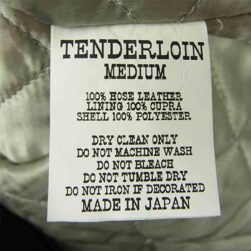 TENDERLOIN テンダーロイン T-HIDE S ホースハイド ショールカラー レザー ジャケット ブラック系 M【中古】