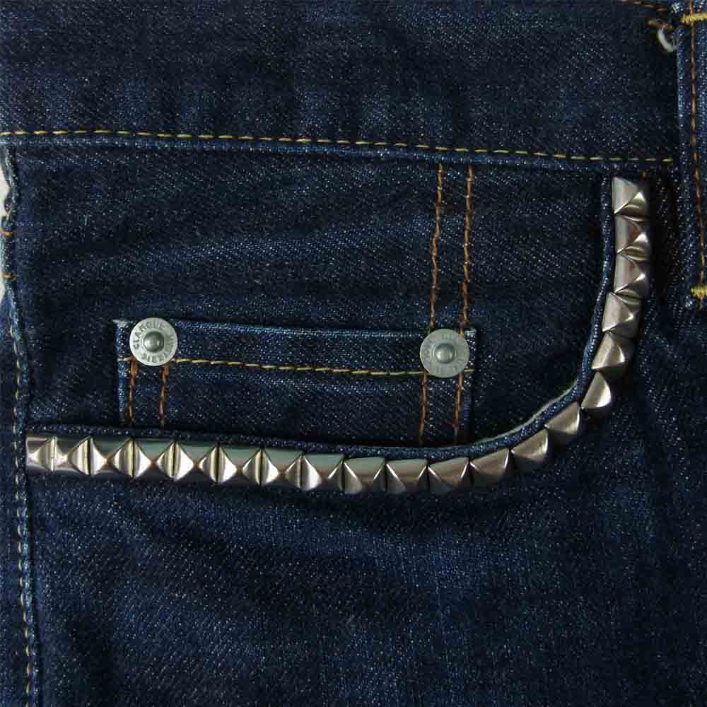 HYSTERIC GLAMOUR ヒステリックグラマー 0233AP12 RAW デニム スリムストレート インディゴブルー系 30【中古】