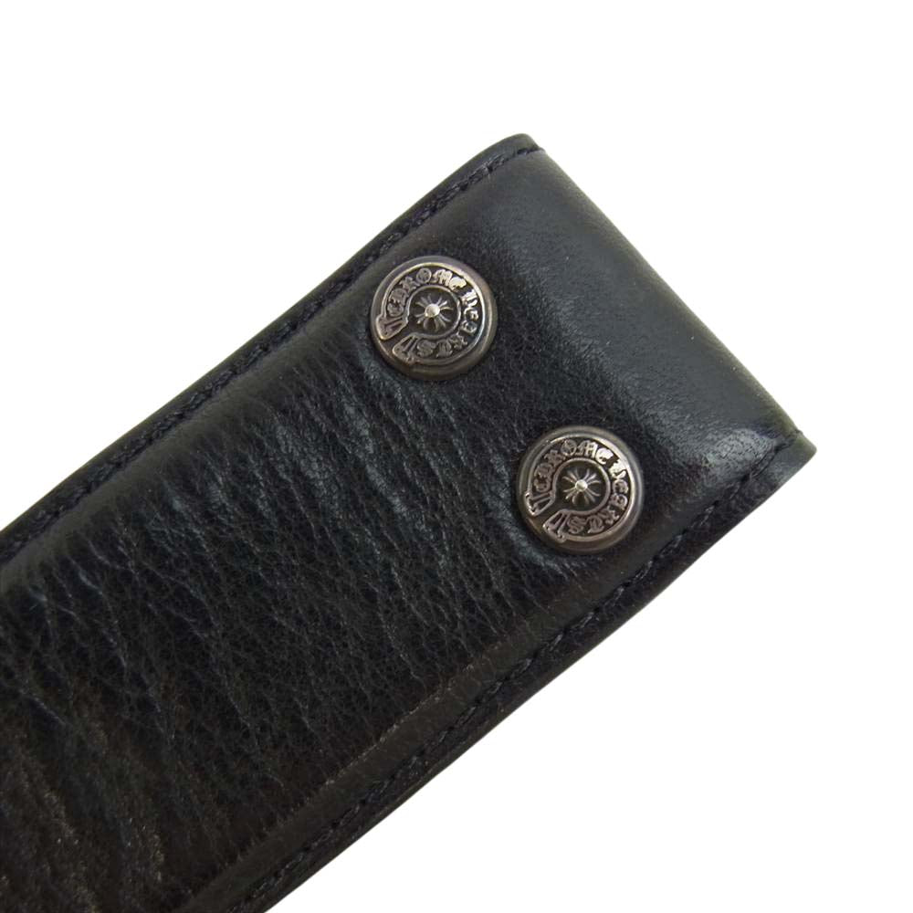 CHROME HEARTS クロムハーツ（原本有） 1.5 STRAP レザー ストラップ ブラック系【中古】