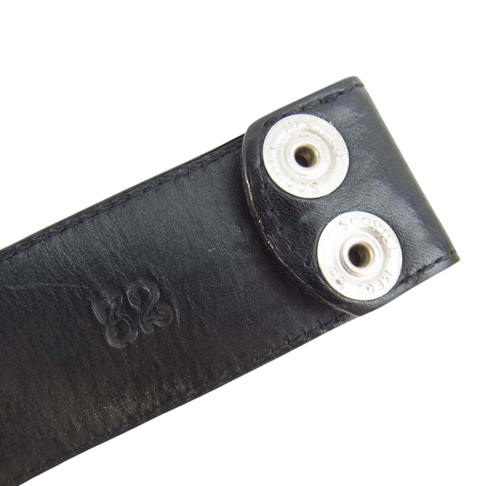 CHROME HEARTS クロムハーツ（原本有） 1.5 STRAP レザー ストラップ ブラック系【中古】