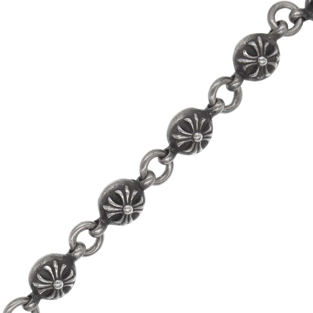 CHROME HEARTS クロムハーツ（原本無） 2クリップ ショート クロスボール ウォレットチェーン シルバー系【中古】