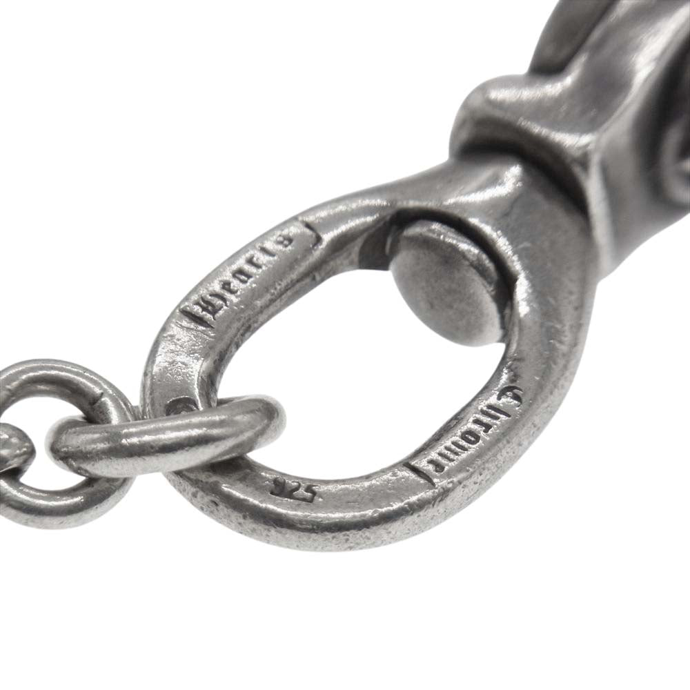 CHROME HEARTS クロムハーツ（原本無） 2クリップ ショート クロスボール ウォレットチェーン シルバー系【中古】