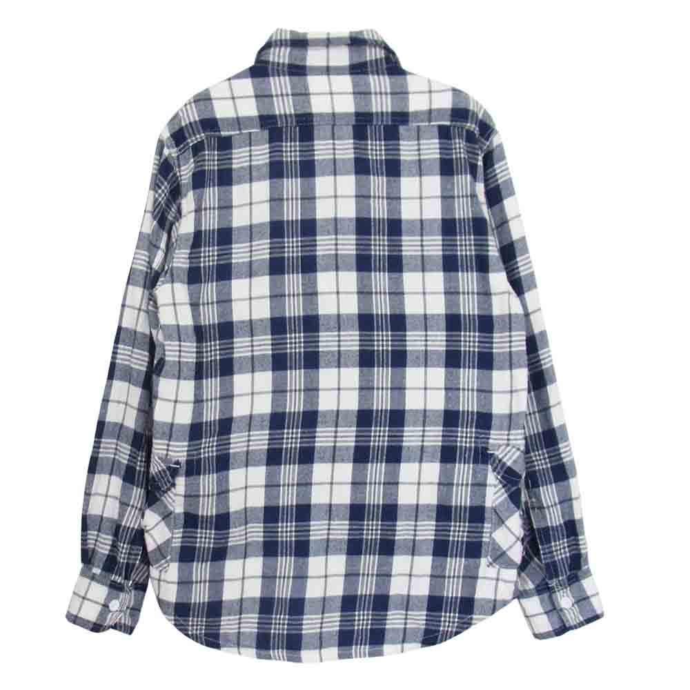 SASAFRAS ササフラス GARDENER ガーデナー チェック 長袖 シャツ ネイビー系 XS【中古】