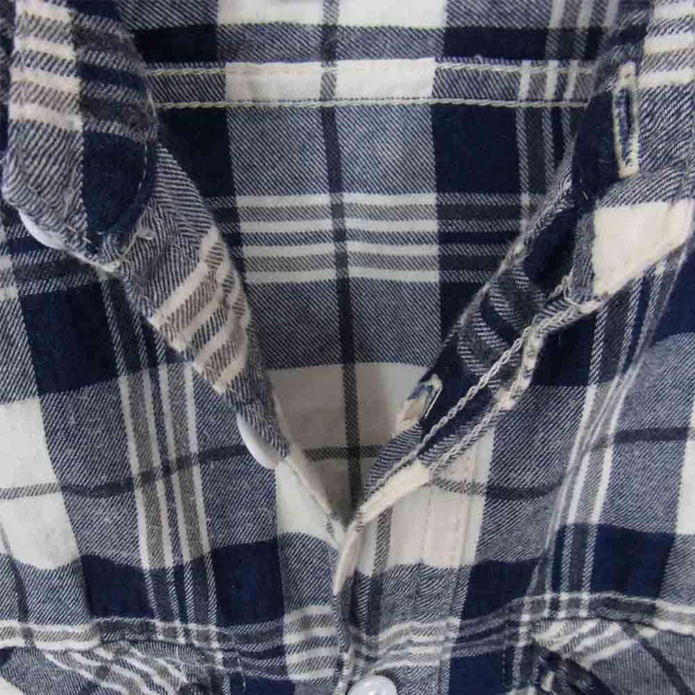 SASAFRAS ササフラス GARDENER ガーデナー チェック 長袖 シャツ ネイビー系 XS【中古】