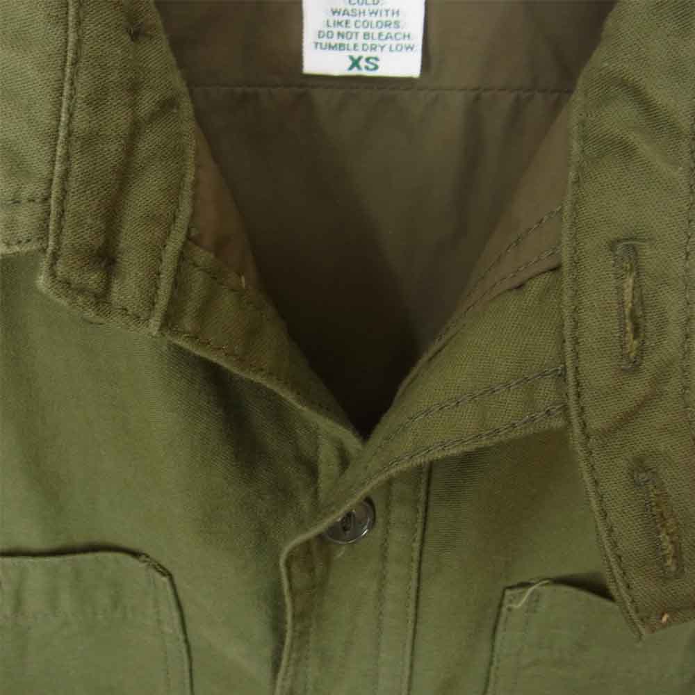 SASAFRAS ササフラス FEEL SUN HALF + フィール サン ハーフプラス ミリタリー シャツ ジャケット カーキ系 XS【中古】