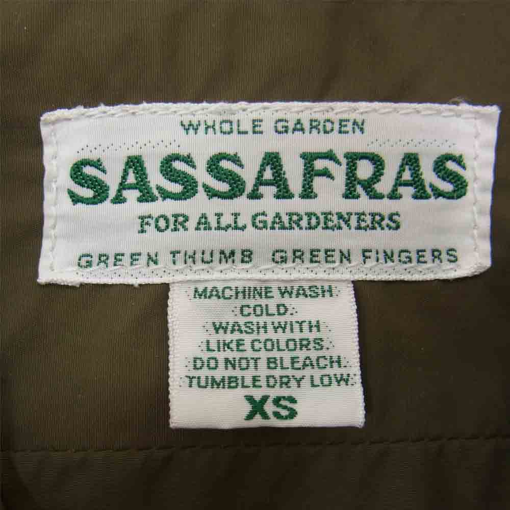 SASAFRAS ササフラス FEEL SUN HALF + フィール サン ハーフプラス ミリタリー シャツ ジャケット カーキ系 XS【中古】