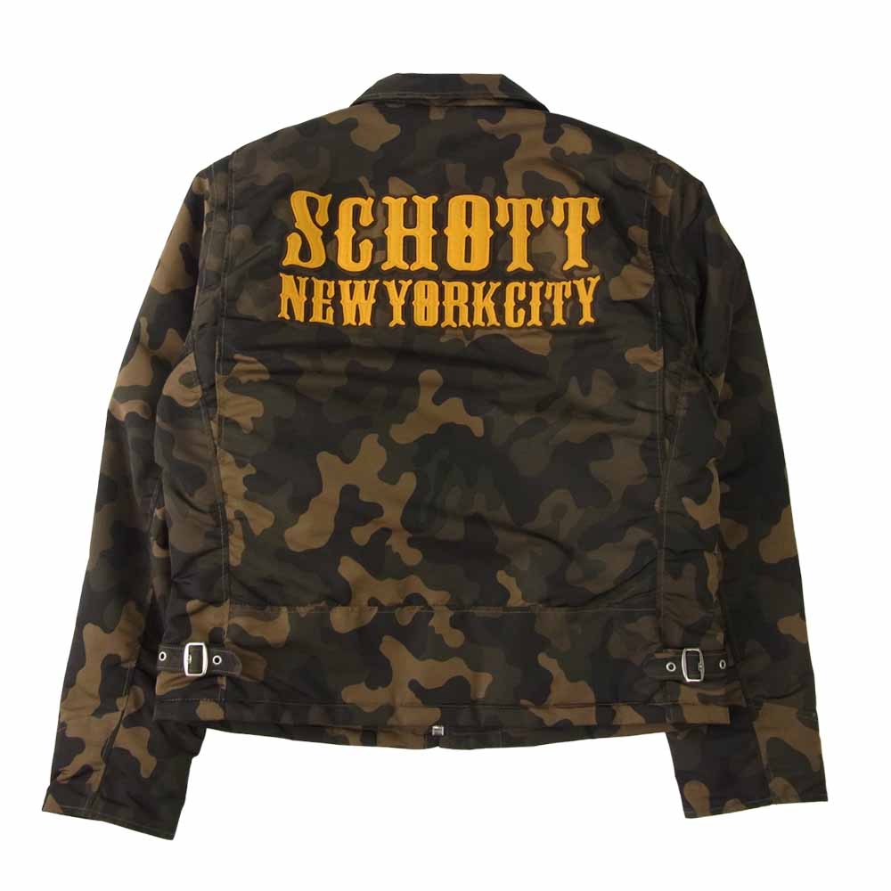 schott ショット NYLON TRUCKER JKT ナイロン トラッカー ジャケット ブラウン系 XL【中古】