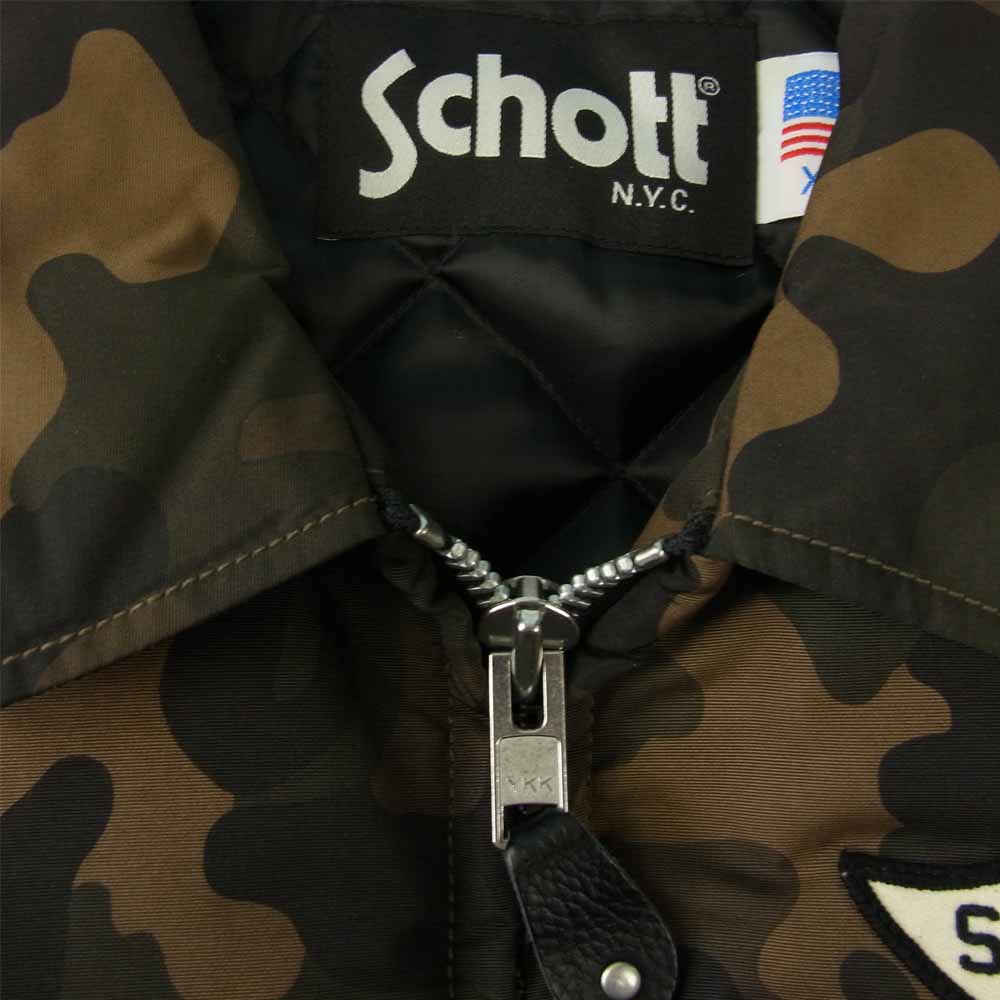 schott ショット NYLON TRUCKER JKT ナイロン トラッカー ジャケット ブラウン系 XL【中古】