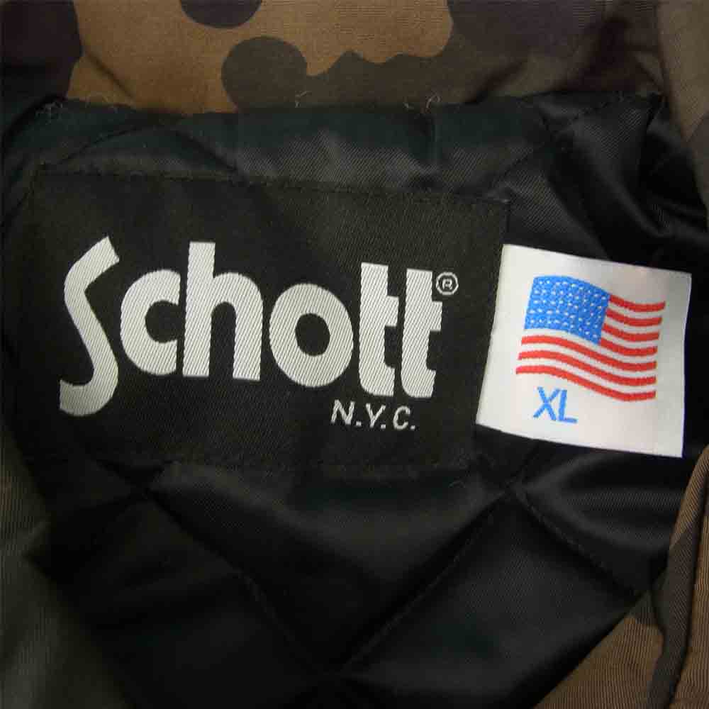 schott ショット NYLON TRUCKER JKT ナイロン トラッカー ジャケット ブラウン系 XL【中古】