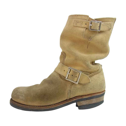RED WING レッドウィング 8268 スエード エンジニア ブーツ ベージュ系 USA 8D【中古】