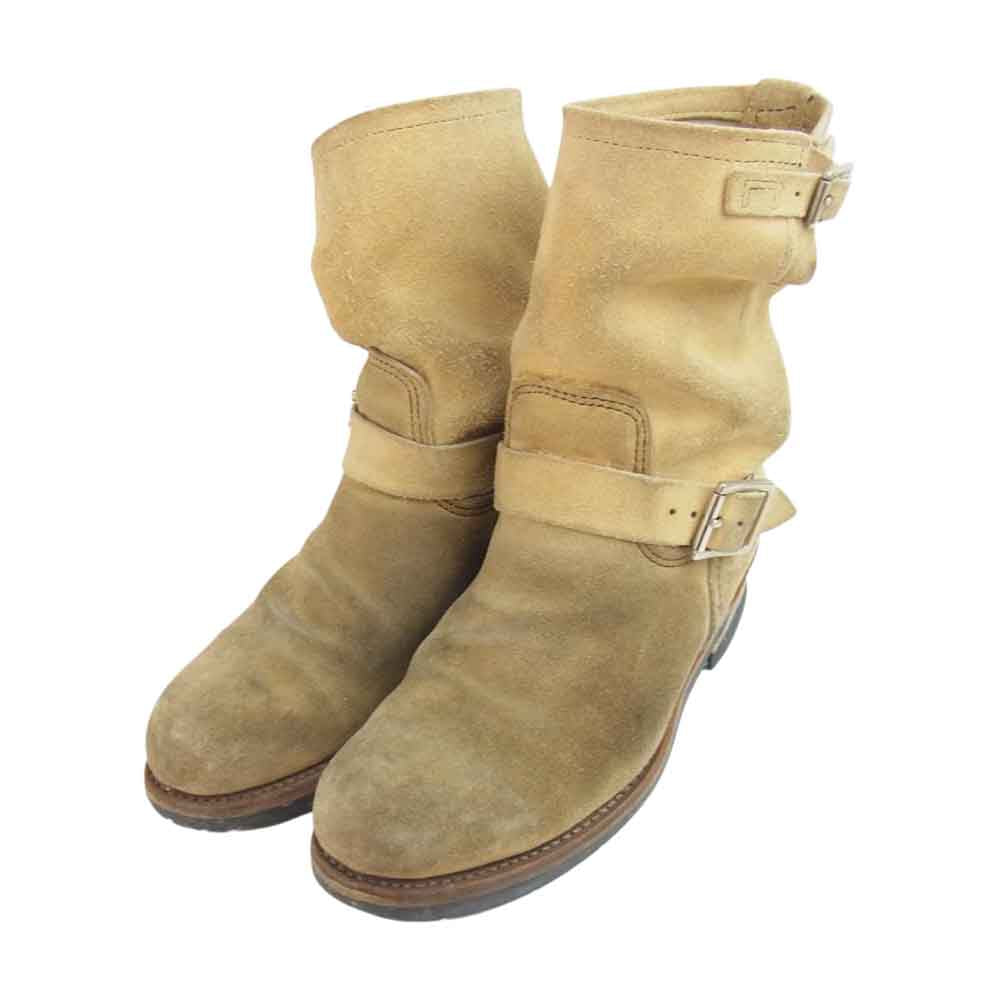 RED WING レッドウィング 8268 スエード エンジニア ブーツ ベージュ系 USA 8D【中古】