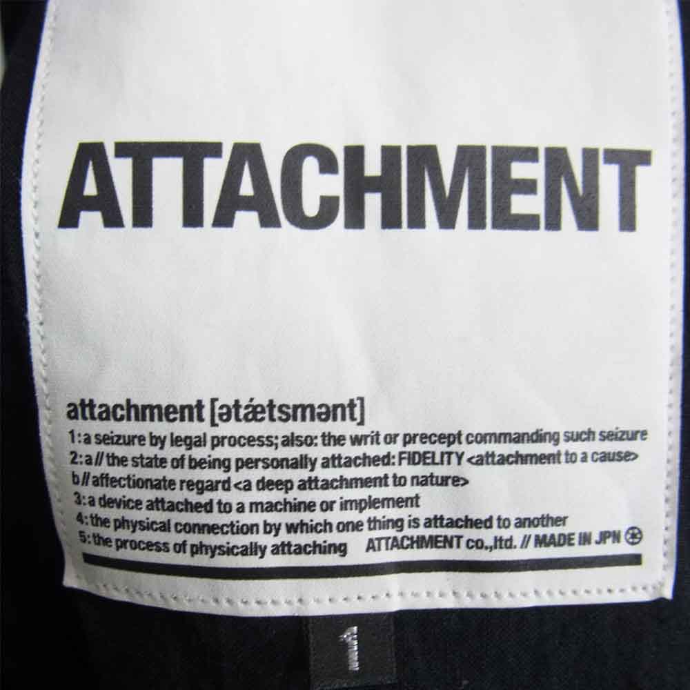 ATTACHMENT アタッチメント 2-WAY TYPE LAMB LEATHER SINGLE RIDERS PADDED JACKET パテッド ラムレザー シングル ライダース ブラック系 1【中古】