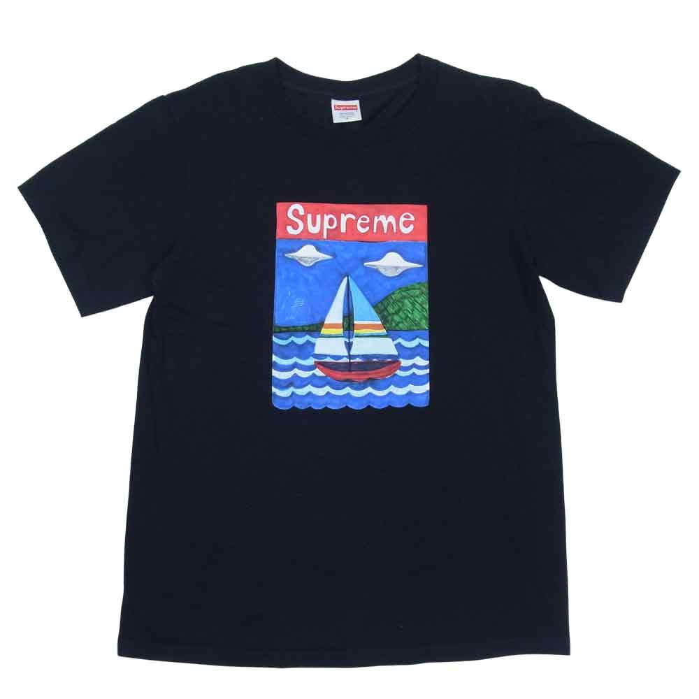 Supreme シュプリーム 20SS Sailboat Tee ボート アート プリント Tシャツ ブラック系 S【中古】