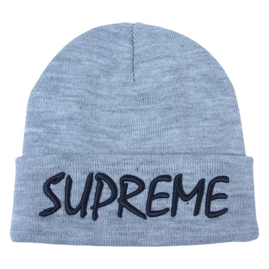Supreme シュプリーム 21SS FTP Beanie ロゴ ビーニー ニット帽 グレー系【中古】