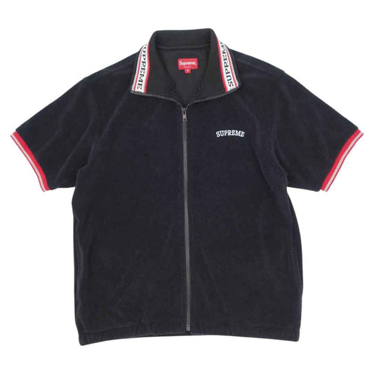 Supreme シュプリーム 20SS Terry S/S Zip Up ジップアップ パイル 半袖 ポロ シャツ ブラック系 S【中古】